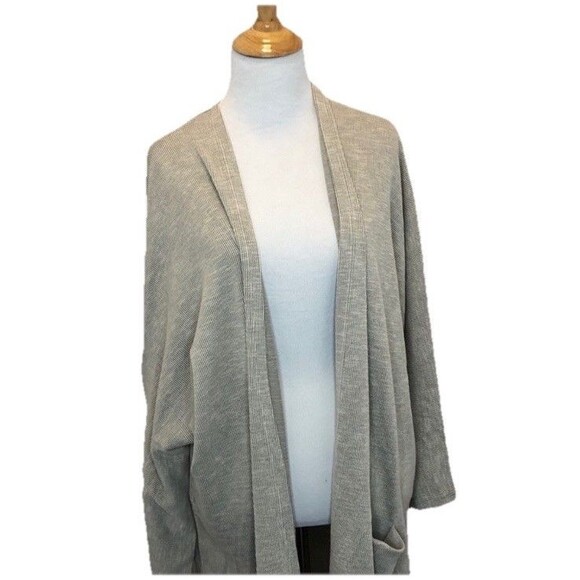 DONNI Ribbed Sweater Coat Open Front Tan Brand New One Size Fits Most - Picture 2 of 9